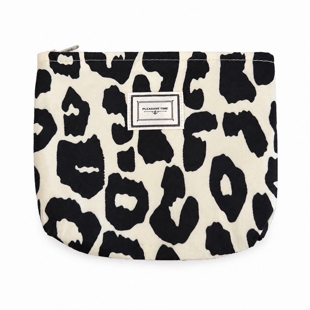 Leopard Print Makeup Bag | Portable Travel Cosmetic Organizer | Zipper Top